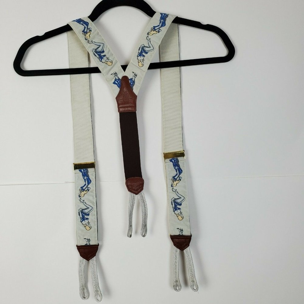 Vintage Paul Stuart Mens Suspenders Braces Pinup - Picture 3 of 5